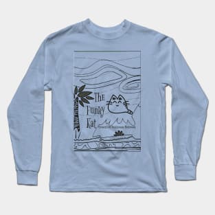 The Funky Kat Creative Wellness Retreat ink drawing Long Sleeve T-Shirt